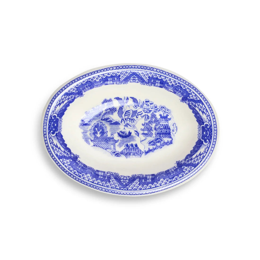 BLUE WILLOW DEEP OVAL PLATTER (5")