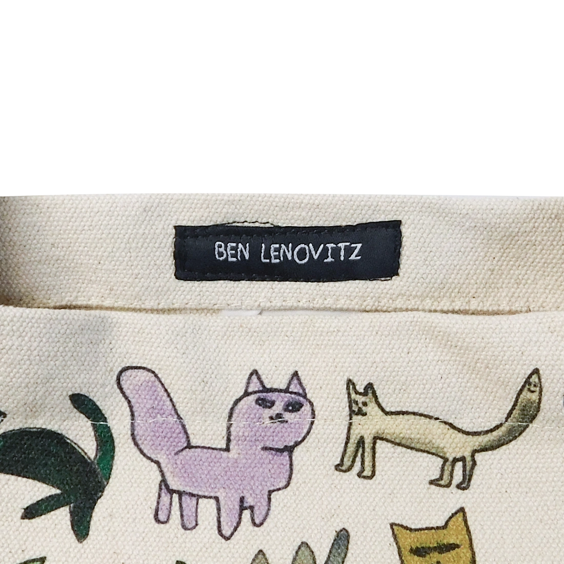 Ben Lenovitz - Cat Person Canvas Tote - Med reusable carryall, with eye-catching graphics or color designed to feel useful as well as expressive; a practical everyday bag for errands, books, groceries, commuting, or gifting. Additional view helps show the profile, scale, and decorative details.