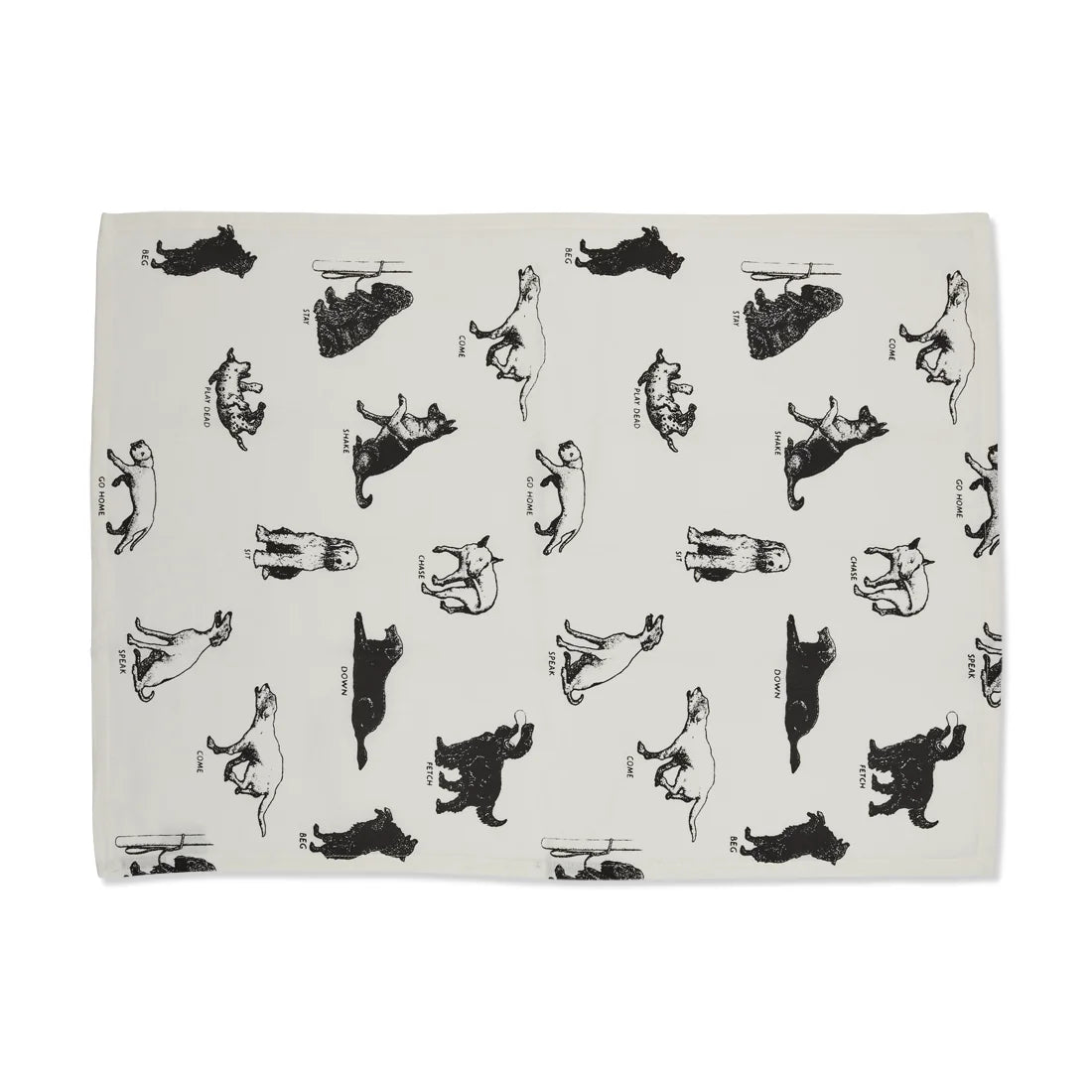 DOG TRICKS TEA TOWEL