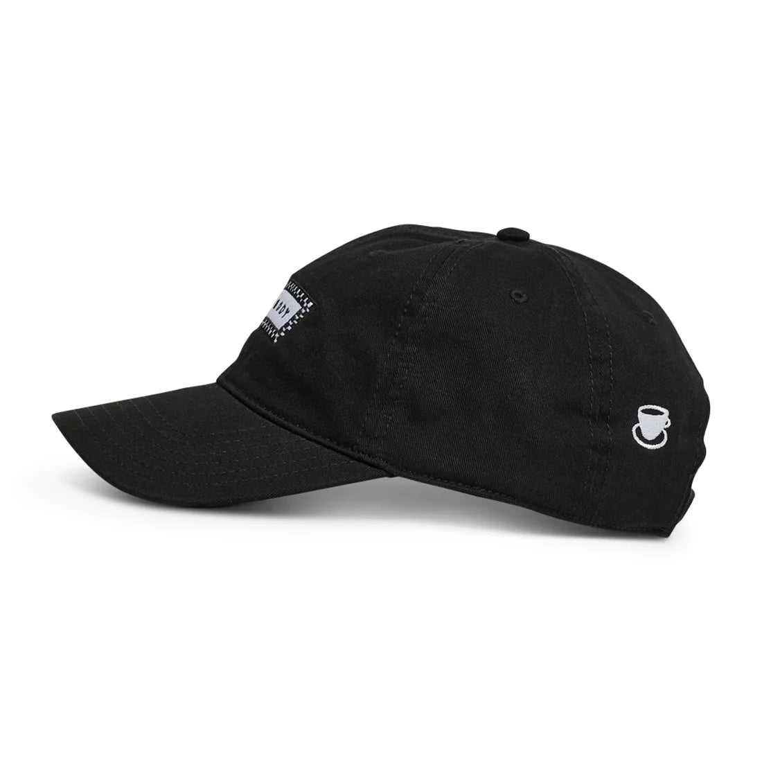 DAD HAT - CHECK LOGO - BLACK