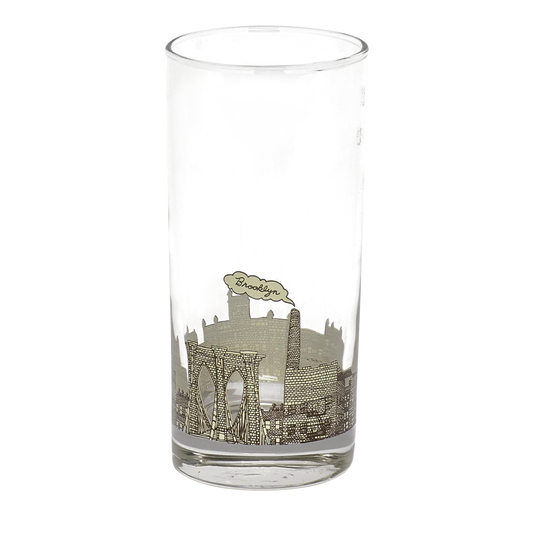 Brooklyn - Highball Glass tall glassware, with a crisp silhouette and decorative details that stand out on the table; well suited to water, iced drinks, cocktails, and everyday table settings. Alternate product view shows more of the shape, finish, and design details.