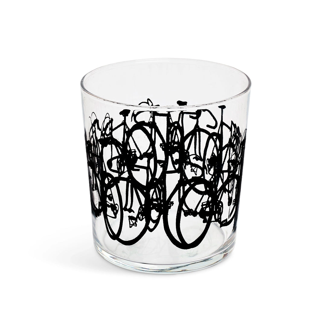 Bike stack lowball glass at a slight angle showing the rim