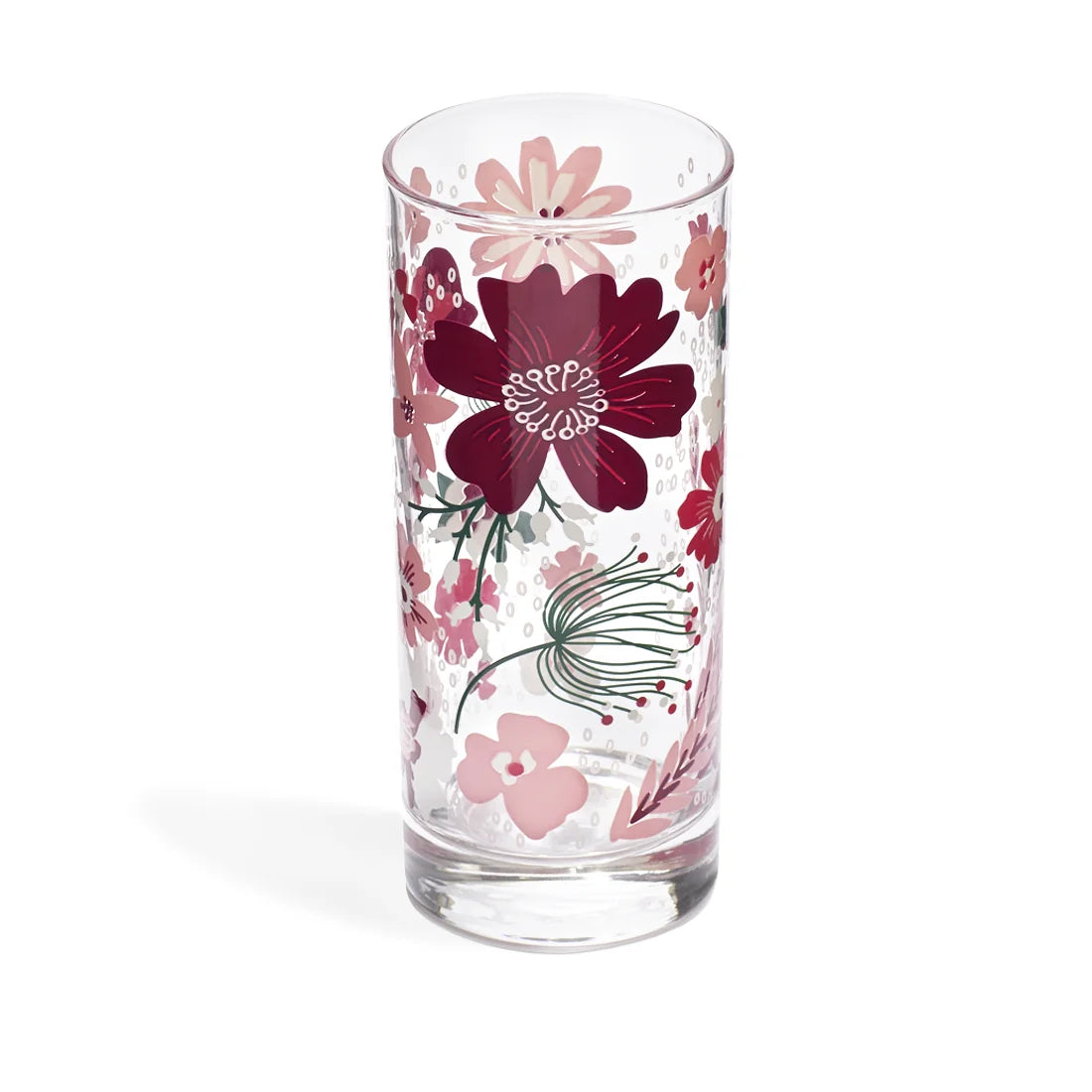 PINK GARDEN HIGHBALL GLASS (12.3OZ)
