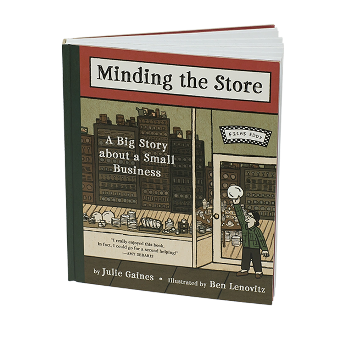 Minding the Store illustrated book, with thoughtful packaging and a design that makes it easy to use, display, or gift; a character-filled read and display piece for fans of Fishs Eddy, New York, and creative retail stories. Alternate product view shows more of the shape, finish, and design details.
