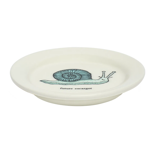 Escargot Plate tableware, with a clean, polished finish and distinctive shape or artwork; a useful size for meals, appetizers, desserts, snacks, or layered place settings. Alternate product view shows more of the shape, finish, and design details.