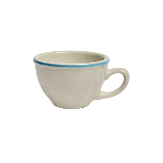 Skyblue Scallop - Tea Cup ceramic drinkware, with a clean, polished finish and distinctive shape or artwork; a comfortable everyday choice for coffee, tea, cocoa, or desk-side sipping. Alternate product view shows more of the shape, finish, and design details.