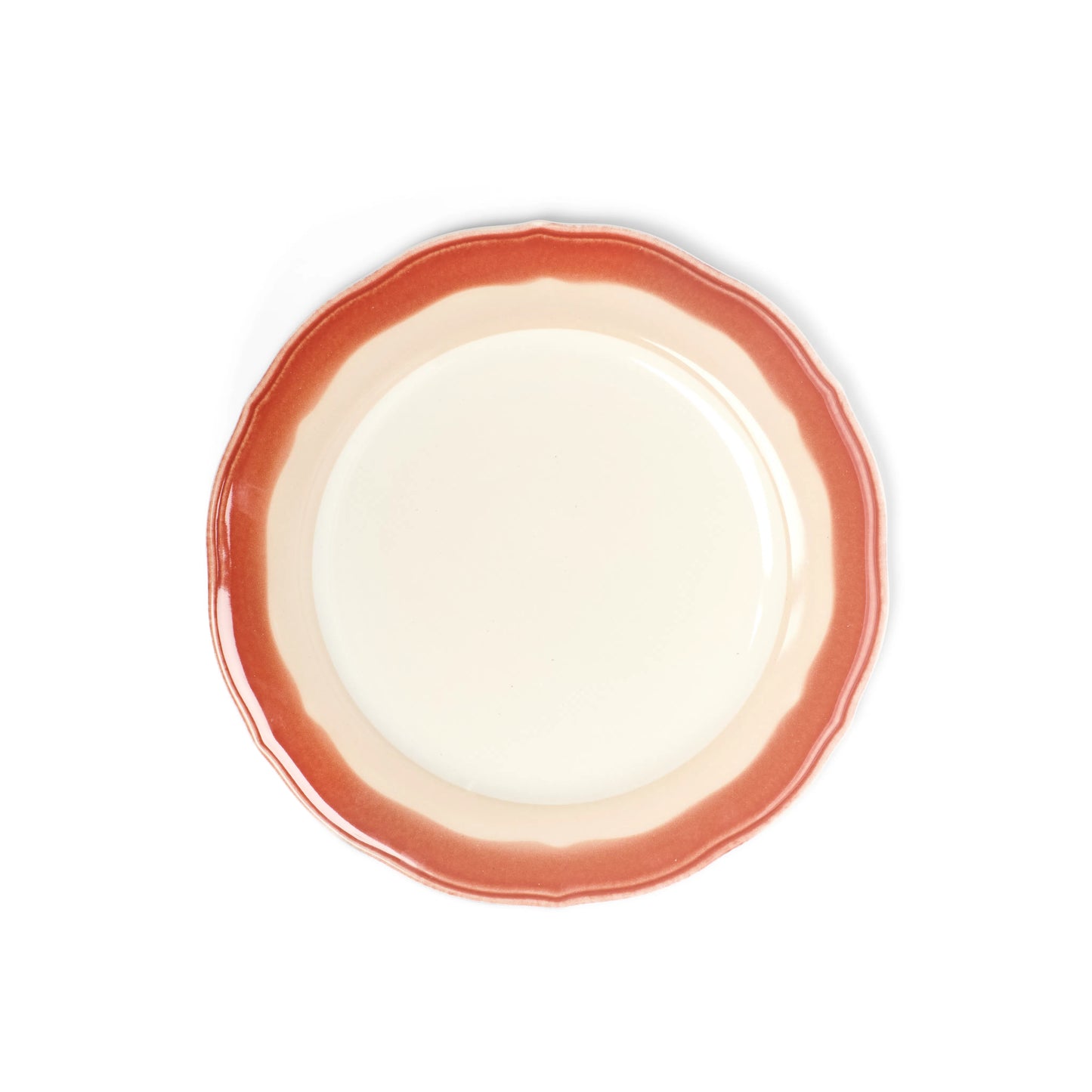 2-TONE SCALLOP - RUST/TAN - SALAD PLATE (9")
