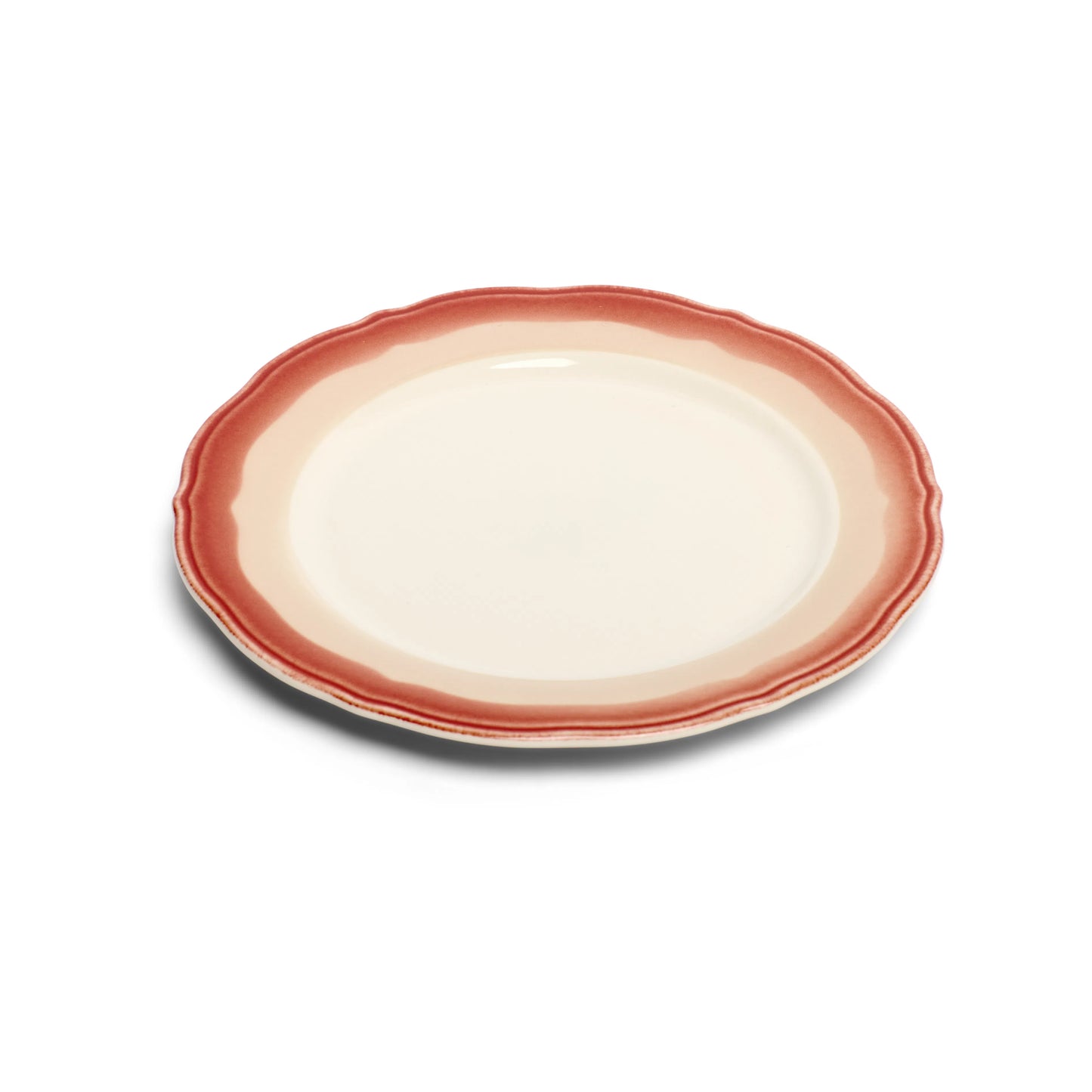 2-TONE SCALLOP - RUST/TAN - SALAD PLATE (9")
