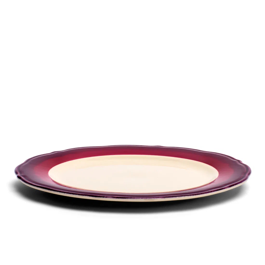 2-TONE SCALLOP - GARNET/BEET - DINNER PLATE (11")