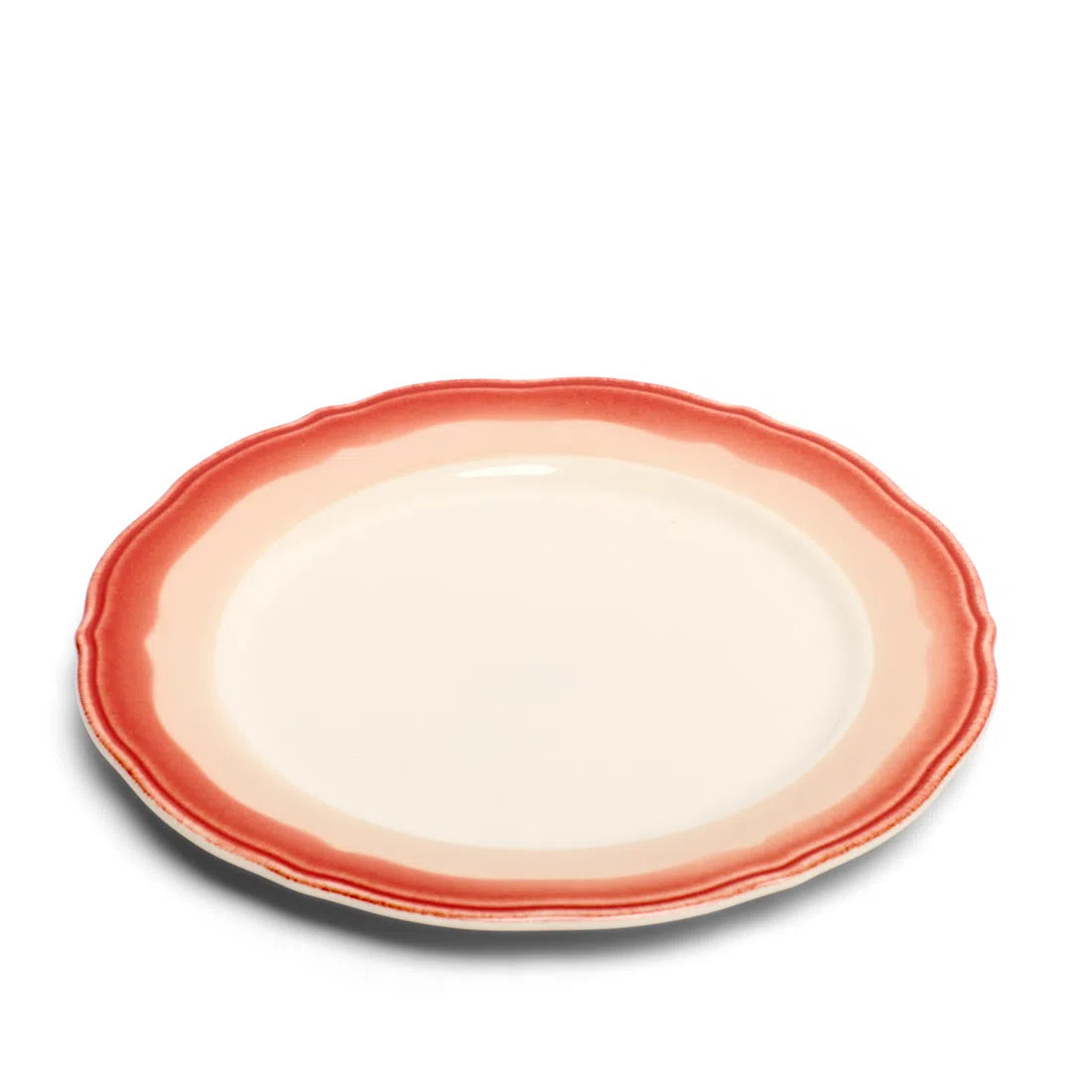 2-TONE SCALLOP - RUST/TAN - DINNER PLATE (11")