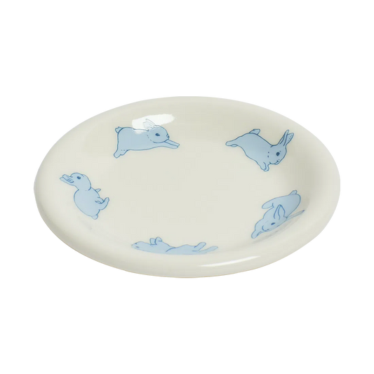 Bunnies Mini Plate tableware, with a clean, polished finish and distinctive shape or artwork; a useful size for meals, appetizers, desserts, snacks, or layered place settings. Alternate product view shows more of the shape, finish, and design details.