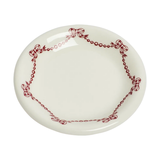 Ribbons Mini Plate tableware, with a clean, polished finish and distinctive shape or artwork; a useful size for meals, appetizers, desserts, snacks, or layered place settings. Alternate product view shows more of the shape, finish, and design details.