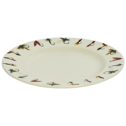 Gone Fishin' - Main Plate tableware, with a clean, polished finish and distinctive shape or artwork; a useful size for meals, appetizers, desserts, snacks, or layered place settings. Alternate product view shows more of the shape, finish, and design details.