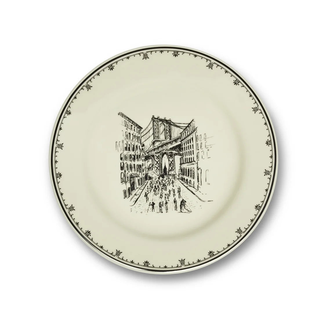 NYC TOILE - DUMBO PLATE (8.25")