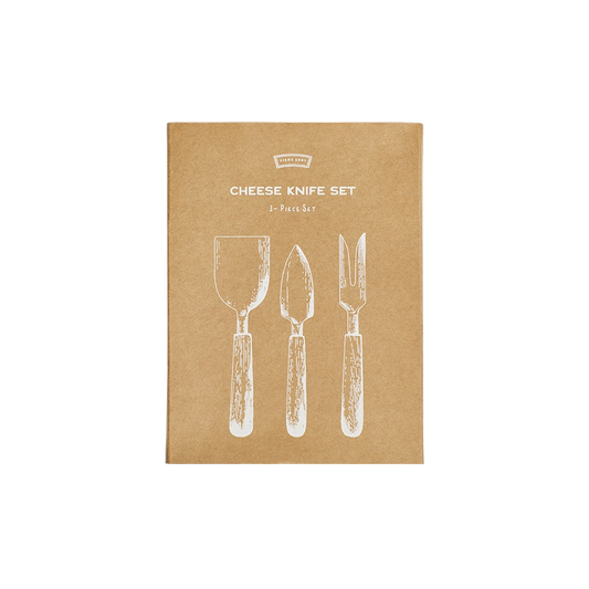 3pc Boxed Cheese Set boxed serving set, with thoughtful packaging and a design that makes it easy to use, display, or gift; a ready-to-gift set for cheese boards, appetizers, entertaining, and easy host gifts. Alternate product view shows more of the shape, finish, and design details.