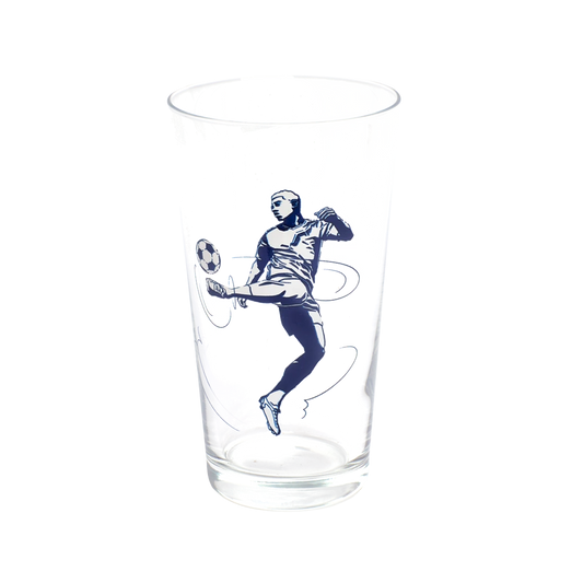 Soccer Pint Glass generous glassware, with a crisp silhouette and decorative details that stand out on the table; a practical choice for beer, soda, iced tea, or casual entertaining. Alternate product view shows more of the shape, finish, and design details.