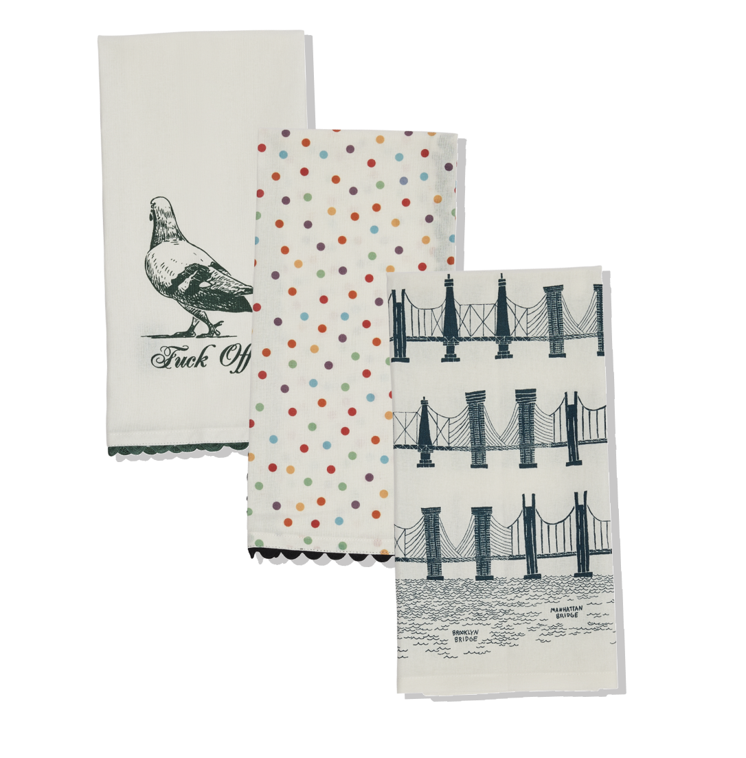 Dish towels and fabric kitchen essentials
