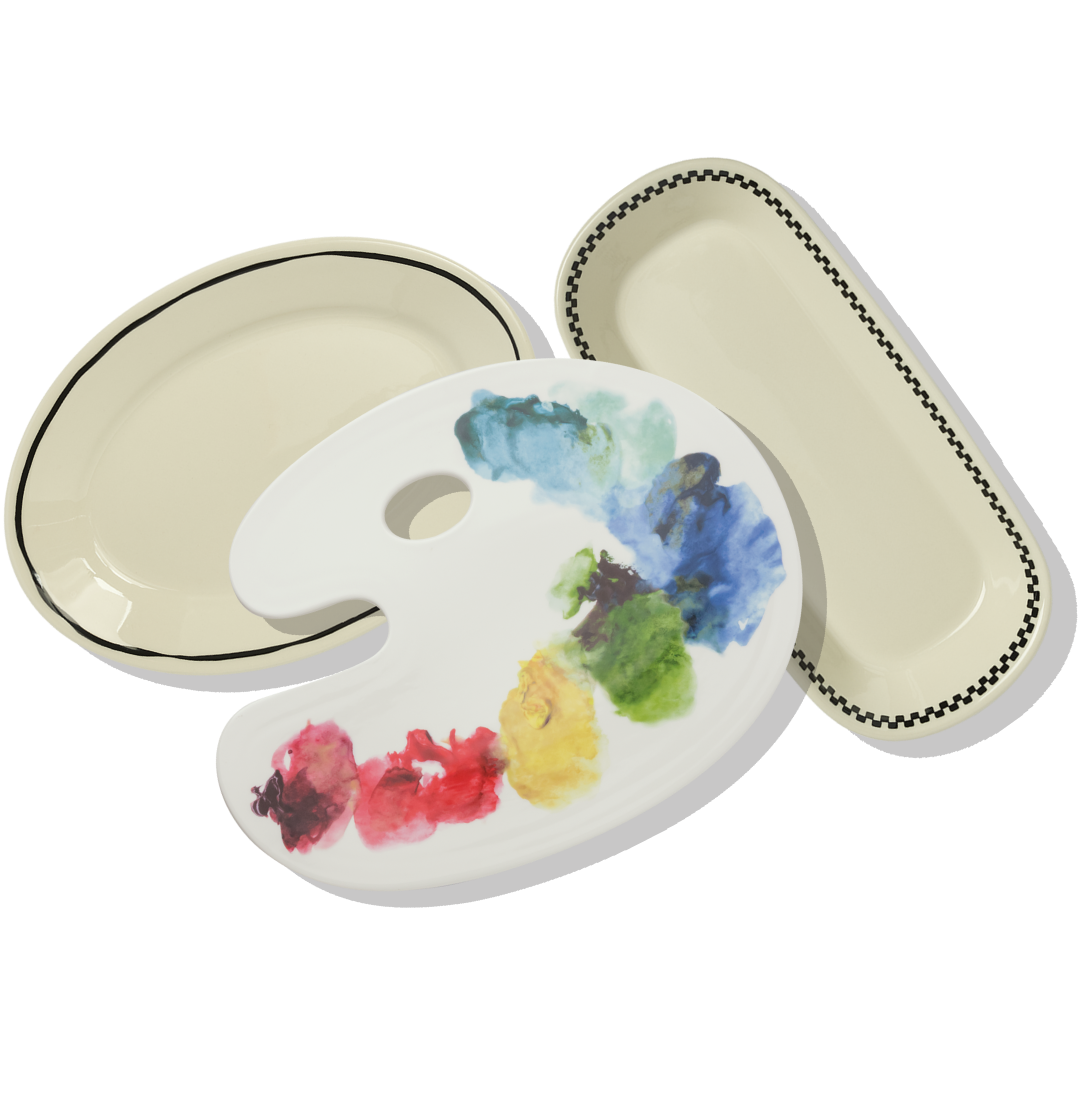Collection of serving pieces and table essentials