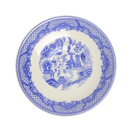 Blue Willow Saucer tableware, with a clean, polished finish and distinctive shape or artwork; a useful size for meals, appetizers, desserts, snacks, or layered place settings. Primary product view highlights the overall design and proportions.