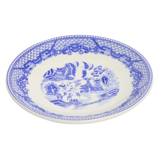 Blue Willow Saucer tableware, with a clean, polished finish and distinctive shape or artwork; a useful size for meals, appetizers, desserts, snacks, or layered place settings. Alternate product view shows more of the shape, finish, and design details.