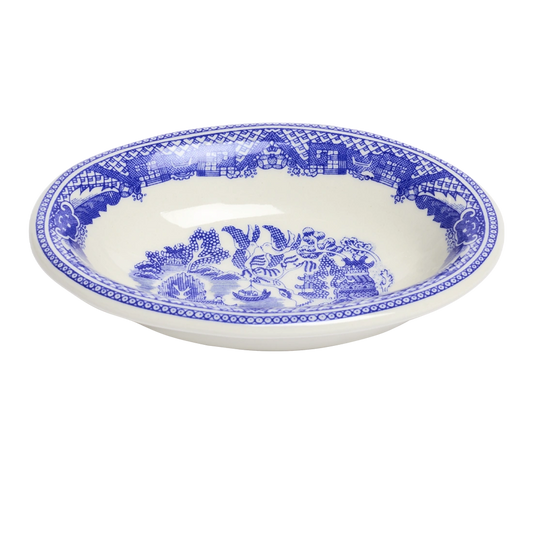 Blue Willow Deep Oval Platter serving ware, with a clean, polished finish and distinctive shape or artwork; a generous centerpiece for appetizers, mains, desserts, or sharing at the table. Alternate product view shows more of the shape, finish, and design details.
