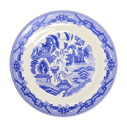 Blue Willow Plate tableware, with a clean, polished finish and distinctive shape or artwork; a useful size for meals, appetizers, desserts, snacks, or layered place settings. Primary product view highlights the overall design and proportions.
