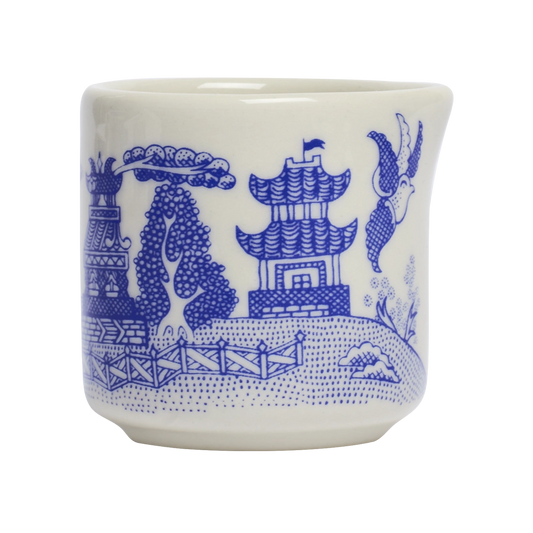 Blue Willow Astro Creamer pouring vessel, with a clean, polished finish and distinctive shape or artwork; handy for cream, milk, sauces, small-batch drinks, or as a compact tabletop accent. Primary product view highlights the overall design and proportions.