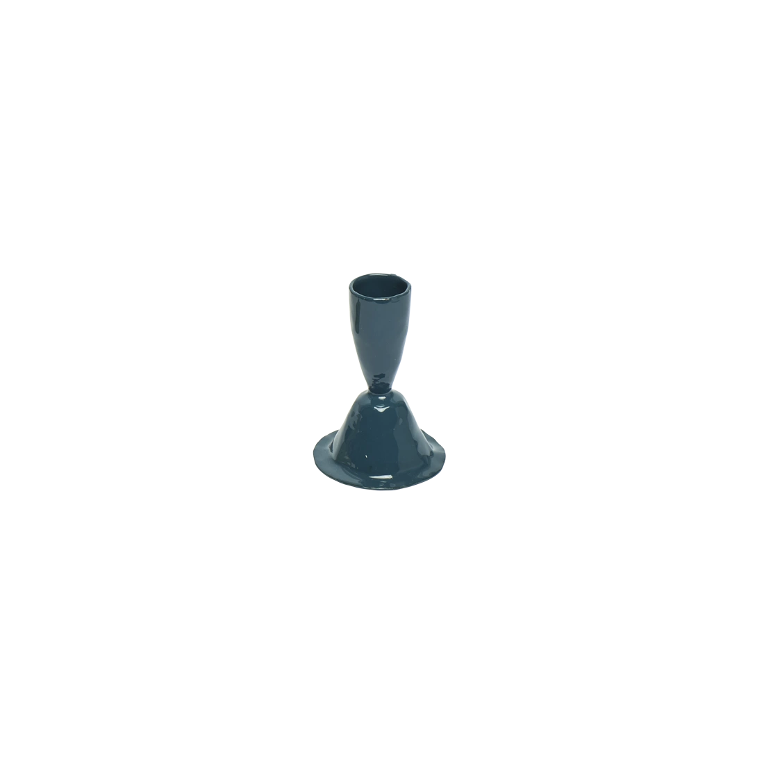 Candle Holder Blue - Sml decorative candle holder, with a distinctive, well-considered design that adds personality to everyday spaces; brings color and height to a table or mantel while giving taper candles a distinctive base.
