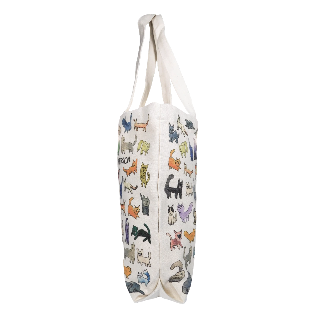Ben Lenovitz - Cat Person Canvas Tote - Med reusable carryall, with eye-catching graphics or color designed to feel useful as well as expressive; a practical everyday bag for errands, books, groceries, commuting, or gifting. Alternate product view shows more of the shape, finish, and design details.