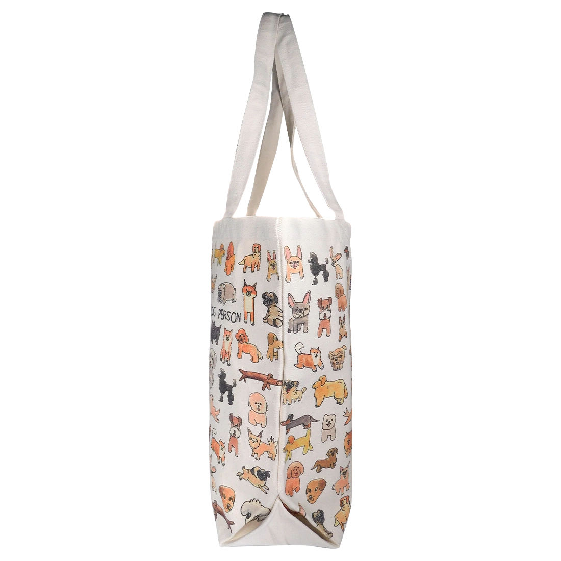 Ben Lenovitz - Dog Person Canvas Tote - Med reusable carryall, with eye-catching graphics or color designed to feel useful as well as expressive; a practical everyday bag for errands, books, groceries, commuting, or gifting. Alternate product view shows more of the shape, finish, and design details.