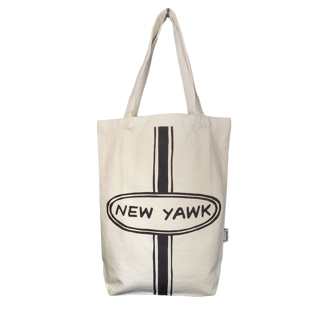 Brooklynese - Medium New Yawk Tote reusable carryall, with eye-catching graphics or color designed to feel useful as well as expressive; a practical everyday bag for errands, books, groceries, commuting, or gifting. Primary product view highlights the overall design and proportions.
