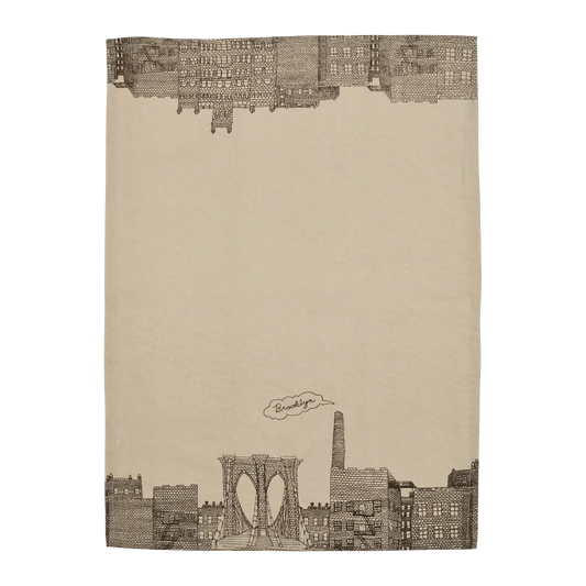 Brooklyn Tea Towel kitchen textile, with eye-catching graphics or color designed to feel useful as well as expressive; adds useful absorbency and personality for drying hands, handling light kitchen cleanup, or display. Alternate product view shows more of the shape, finish, and design details.