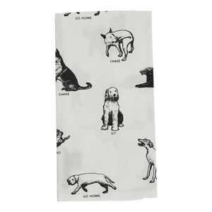 DOG TRICKS TEA TOWEL