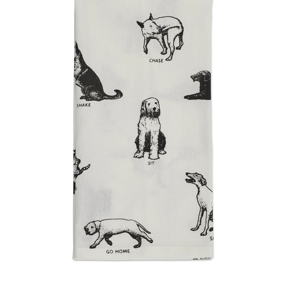 DOG TRICKS TEA TOWEL