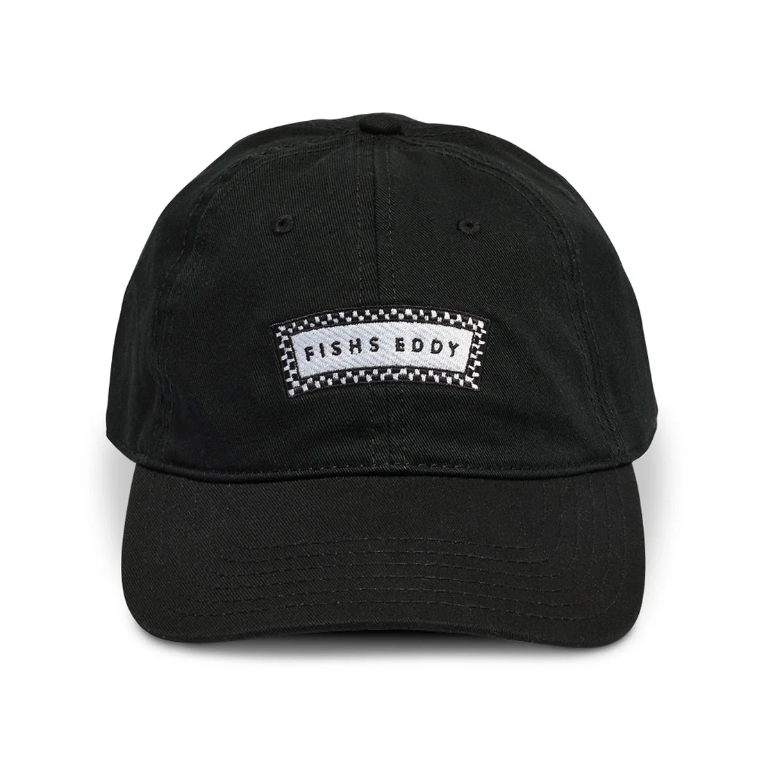 DAD HAT - CHECK LOGO - BLACK