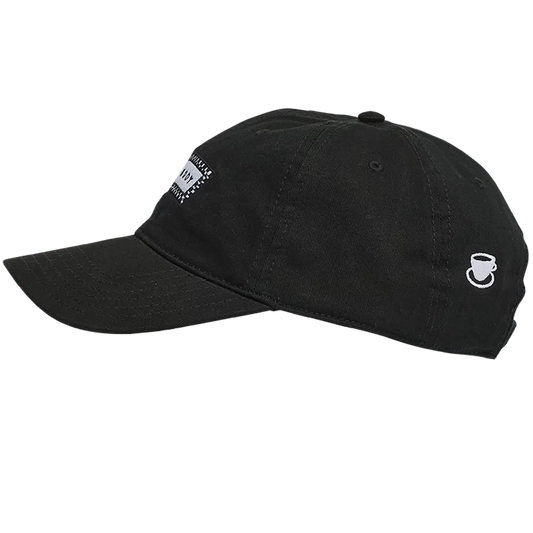 Dad Hat - Check Logo - Black casual cap, with eye-catching graphics or color designed to feel useful as well as expressive; a practical finishing piece for everyday wear, sun coverage, and an easy pop of Fishs Eddy character.