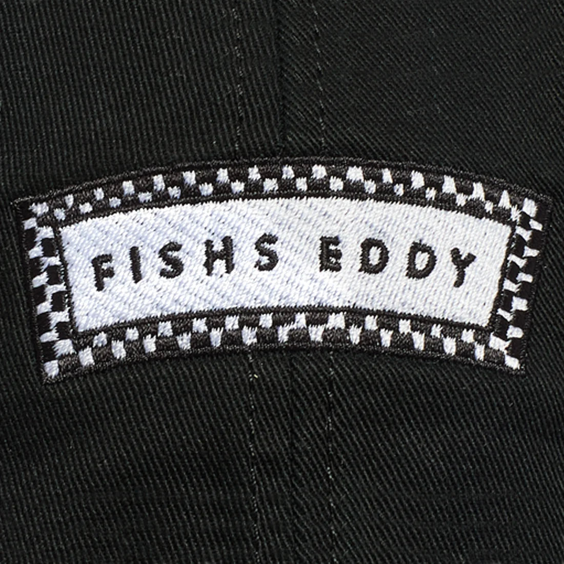 DAD HAT - CHECK LOGO - BLACK
