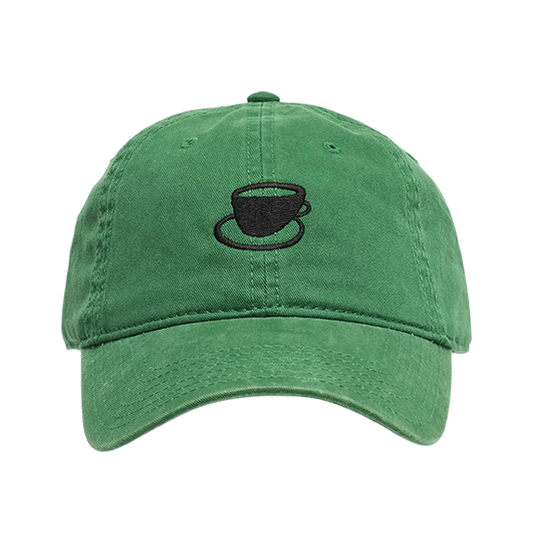 Dad Hat - Cup Logo - Kelly Green ceramic drinkware, with a clean, polished finish and distinctive shape or artwork; a comfortable everyday choice for coffee, tea, cocoa, or desk-side sipping. Primary product view highlights the overall design and proportions.