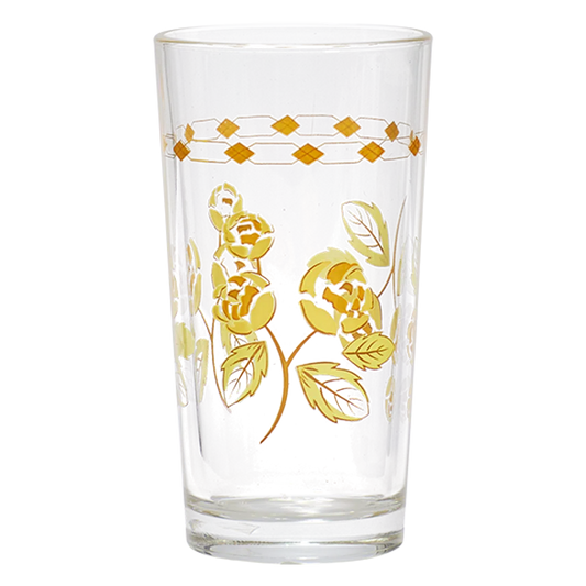 Wine Glass Yellow stemmed glassware, with a crisp silhouette and decorative details that stand out on the table; a colorful way to serve wine or sparkling drinks while adding personality to the table. Primary product view highlights the overall design and proportions.