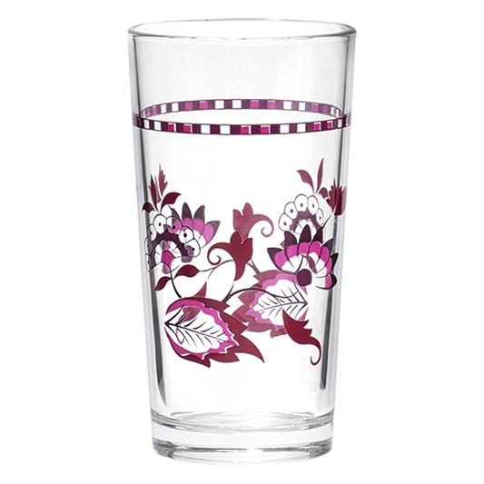 Wine Glass Pink stemmed glassware, with a crisp silhouette and decorative details that stand out on the table; a colorful way to serve wine or sparkling drinks while adding personality to the table. Primary product view highlights the overall design and proportions.