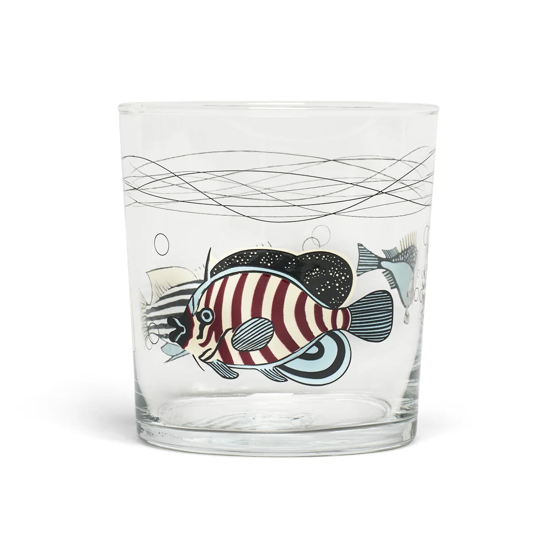 MUSEUM FISH STRIPES LOWBALL  (12.17OZ)