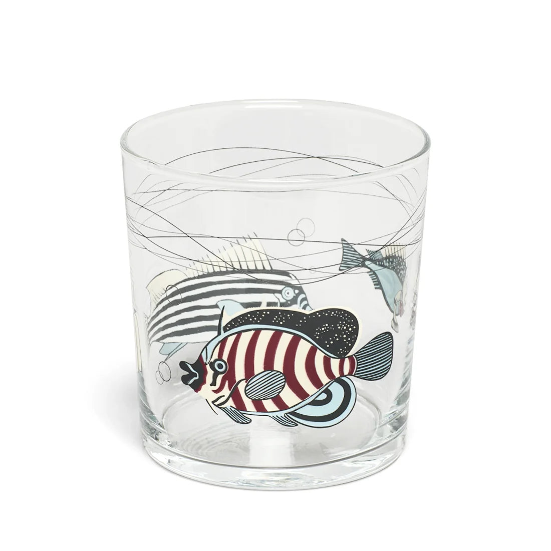 MUSEUM FISH STRIPES LOWBALL  (12.17OZ)