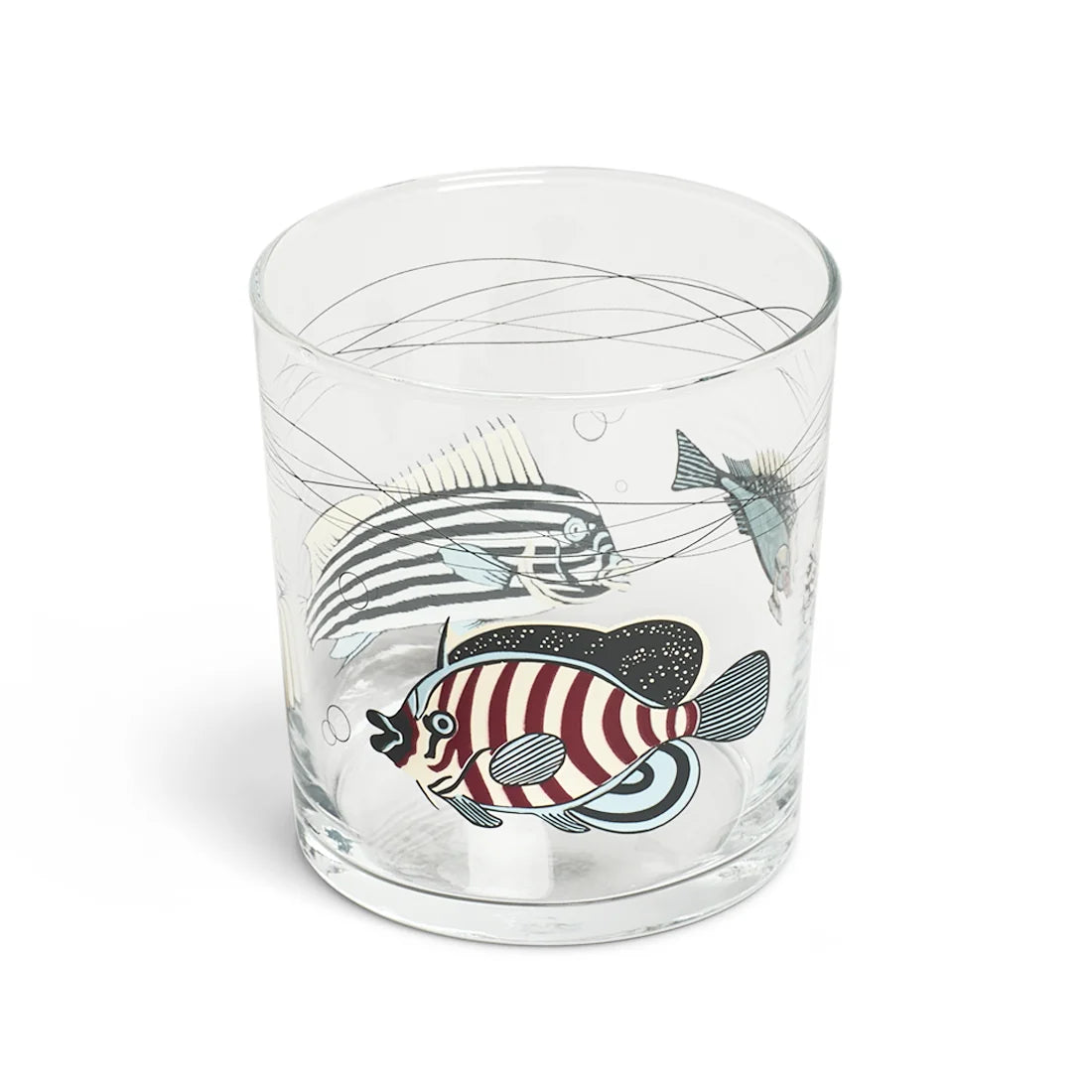 MUSEUM FISH STRIPES LOWBALL  (12.17OZ)