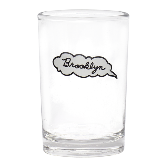 Brooklyn Shot Glass compact glassware, with a crisp silhouette and decorative details that stand out on the table; a playful, space-saving piece for shots, tasting pours, or bar-cart display. Primary product view highlights the overall design and proportions.
