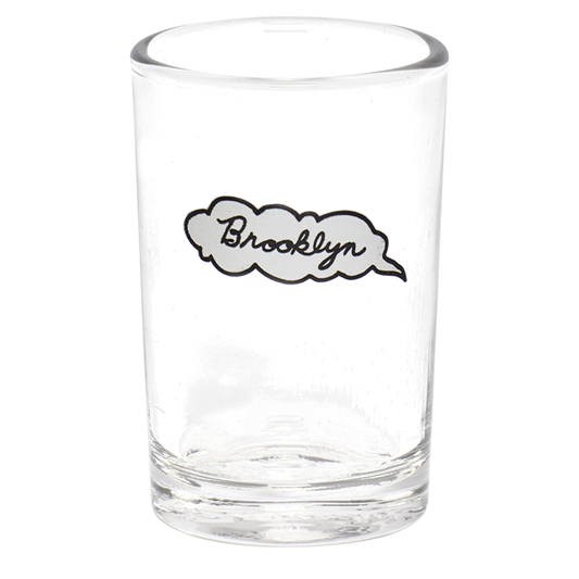 Brooklyn Shot Glass compact glassware, with a crisp silhouette and decorative details that stand out on the table; a playful, space-saving piece for shots, tasting pours, or bar-cart display. Alternate product view shows more of the shape, finish, and design details.