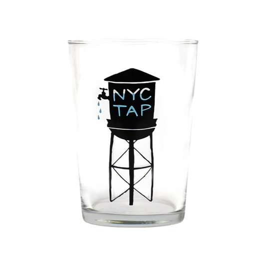 NYC Tap Tumbler decorative glassware, with a crisp silhouette and decorative details that stand out on the table; versatile for water, cocktails, juice, or building a more expressive glassware mix. Primary product view highlights the overall design and proportions.