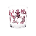 Ben Lenovitz - Pink Cats Lowball low-profile glassware, with a crisp silhouette and decorative details that stand out on the table; ideal for spirits, cocktails, juice, or a distinctive everyday water glass. Alternate product view shows more of the shape, finish, and design details.