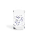 Bless your Heart shot glass from above showing the thick base