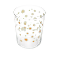 Daisies Juice Glass compact glassware, with a crisp silhouette and decorative details that stand out on the table; an easy everyday size for juice, water, small cocktails, or breakfast service. Additional view helps show the profile, scale, and decorative details.