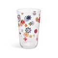 Daisies and bees tumbler at a slight angle showing the rim